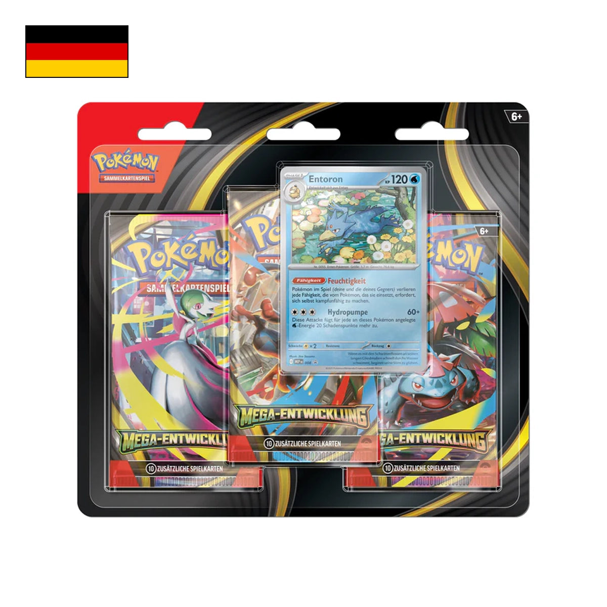 Pokémon: Mega Entwicklung 3 Pack Blister - Deutsch