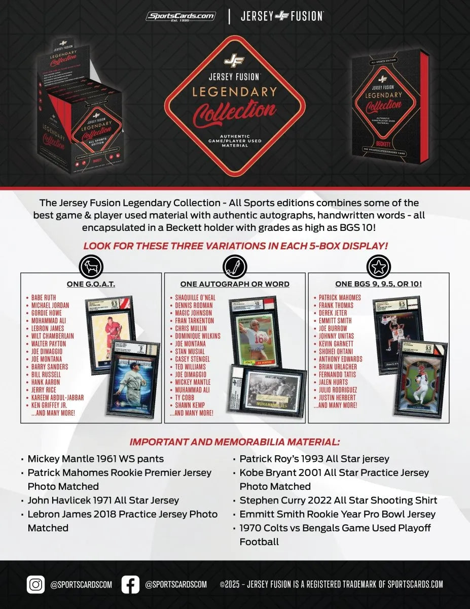 Jersey Fusion - All Sports Legendary Collection