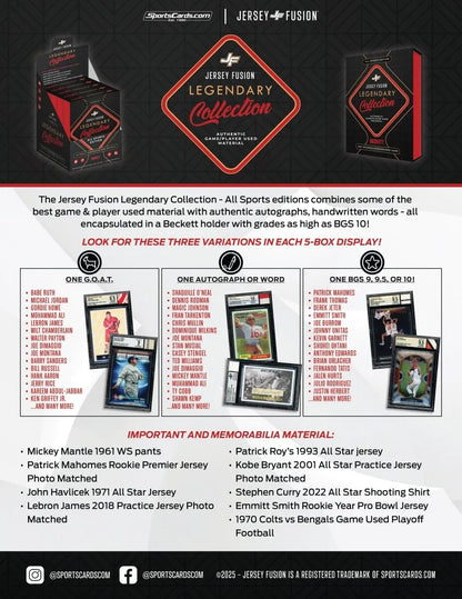 Jersey Fusion - All Sports Legendary Collection