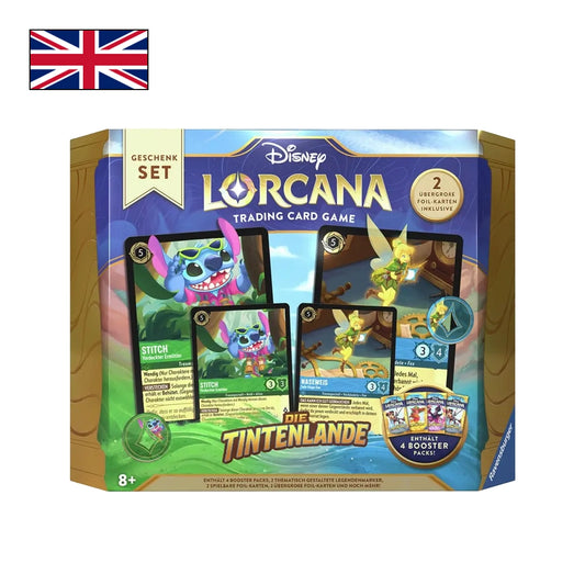 Bild des Geschenksets von Disney Lorcana - Die Tintenlande mit Englischer Flagge