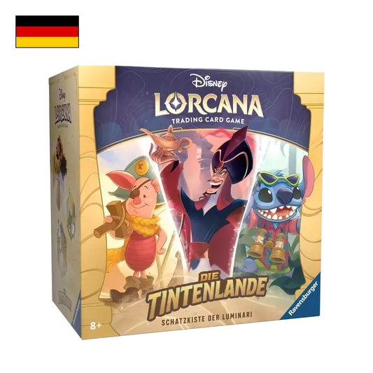Bild der Schatzkiste von Disney Lorcana - Die Tintenlande mit Deutscher Flagge