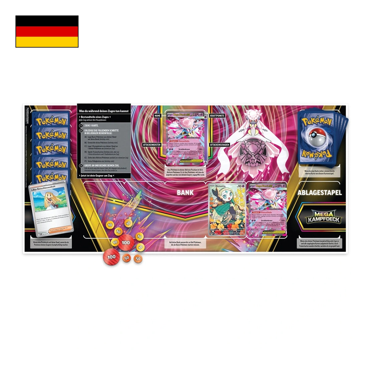 Pokémon: Kampfdeck Mega Gengar ex / Mega Diancie ex - Deutsch